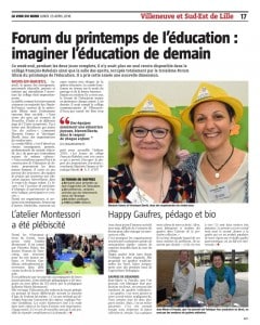 Article de la Voix du Nord 