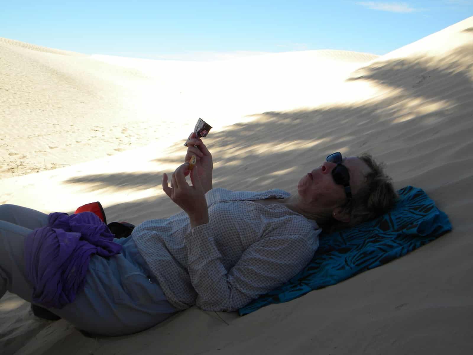 Repos dans le desert